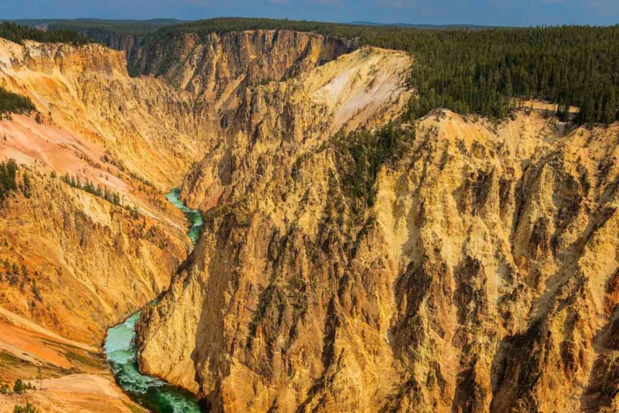 12 paysage du yellowstone en couleur