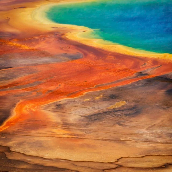 14 paysage du yellowstone en couleur