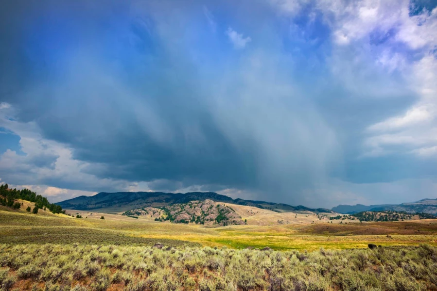 19 paysage du yellowstone en couleur