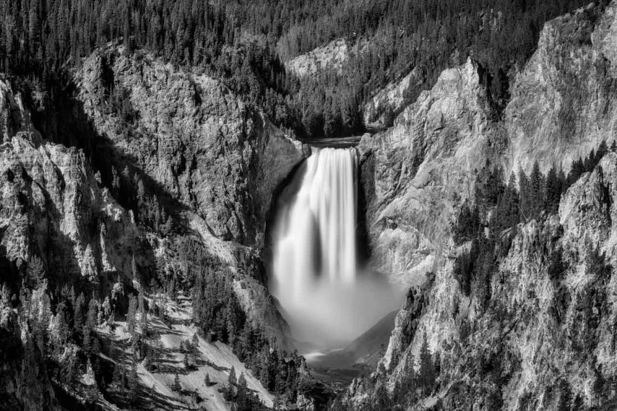 09 paysage du yellowstone en noir et blanc