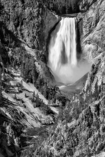 10 paysage du yellowstone en noir et blanc
