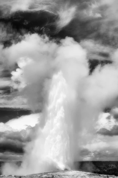 26 paysage du yellowstone en noir et blanc