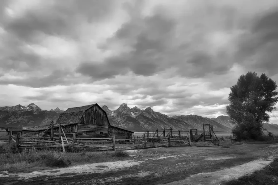 0025 paysage etats unis noir et blanc