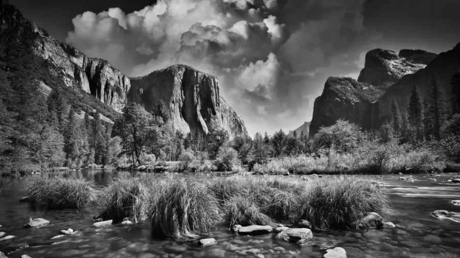 0077 paysage etats unis noir et blanc