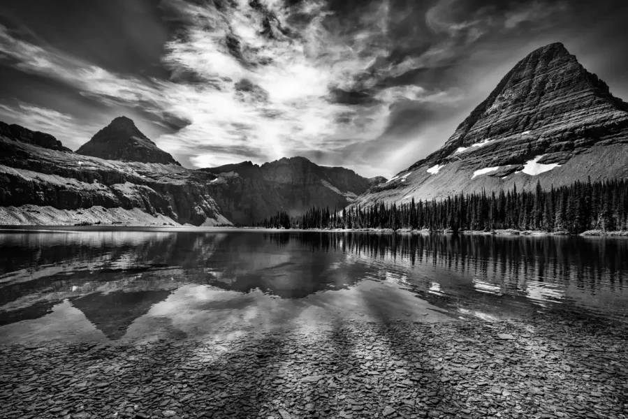 0145 paysage etats unis noir et blanc