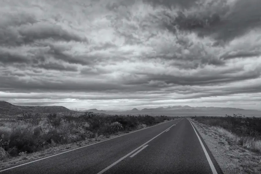 0156 paysage etats unis noir et blanc