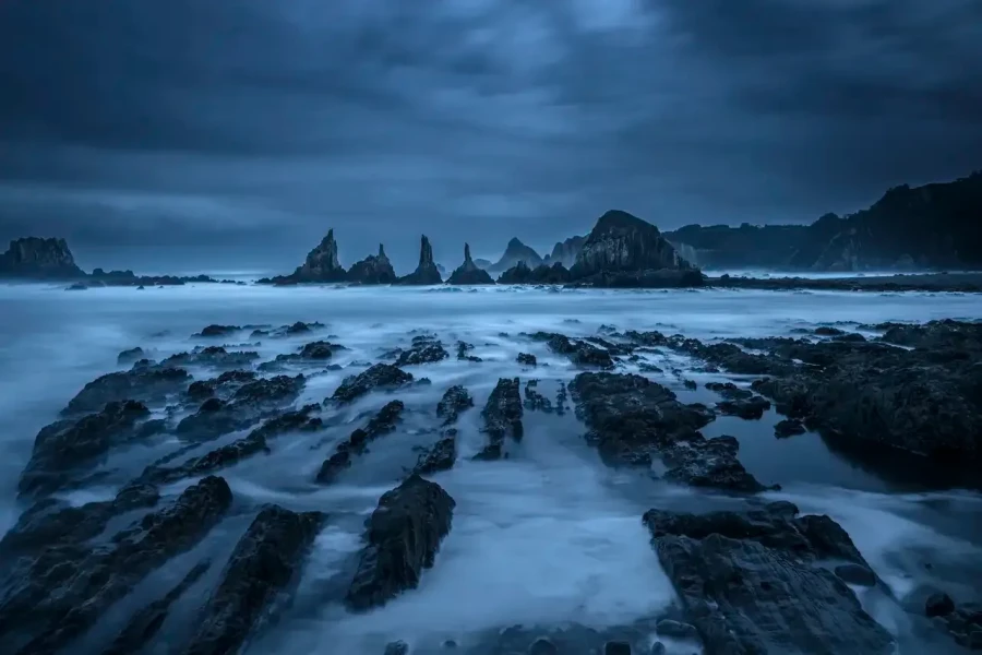 Paysage c&ocirc;tier des Asturies en Espagne.