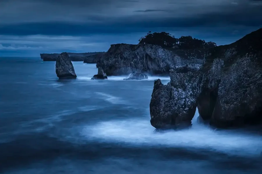 Paysage c&ocirc;tier des Asturies en Espagne.