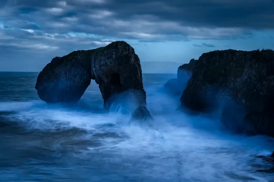 Paysage c&ocirc;tier des Asturies en Espagne.