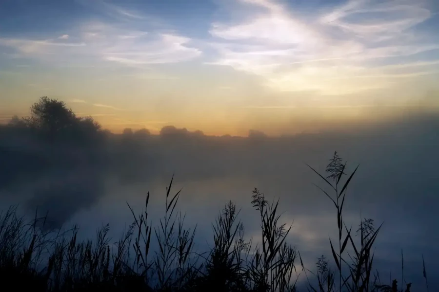 Paysage de la Haute-Saintonge en Charente-Maritime, France en couleur
