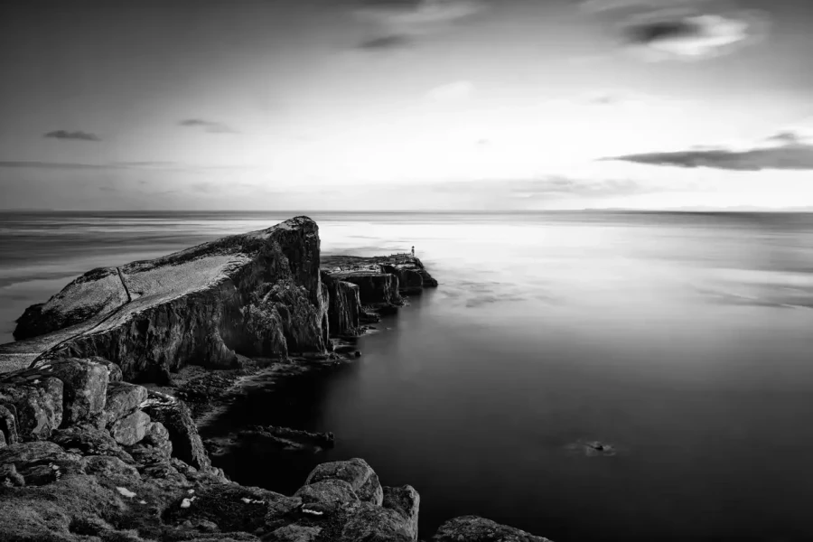 14 photo de paysage en noir et blanc