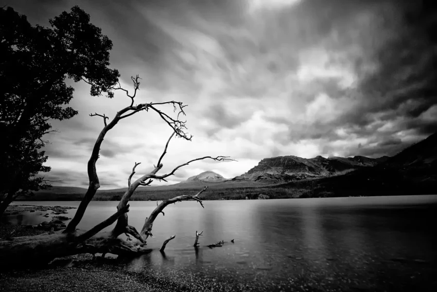 17 photo de paysage en noir et blanc