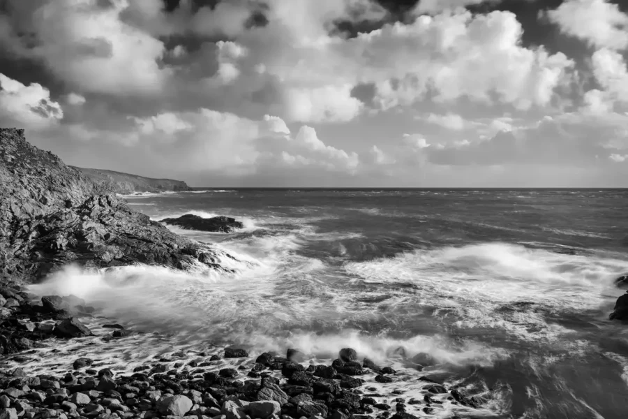 19 photo de paysage en noir et blanc
