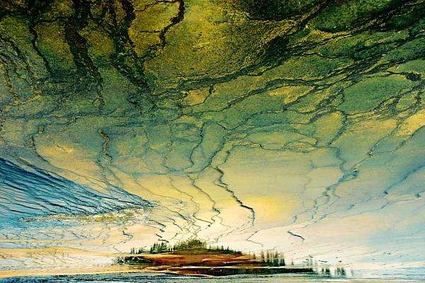 Photo abstraite réalisée au Yellowstone