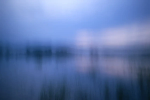 A pond in the Dombes photographed in ICM in the Impression style. Color art photography by Amar Guillen, artist photographer.
