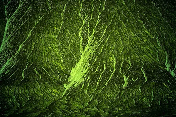 Photo conceptuelle abstraite intitulée 'Magma'. A L'origine c'est une photo de paysage de Petrified Forest. Photographie par Amar Guillen, artiste photographe.