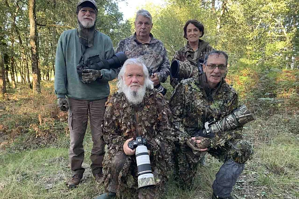 Les participants au stage de photo animalière brame du cerf du 24 septembre 2023 en Charente-Maritime.