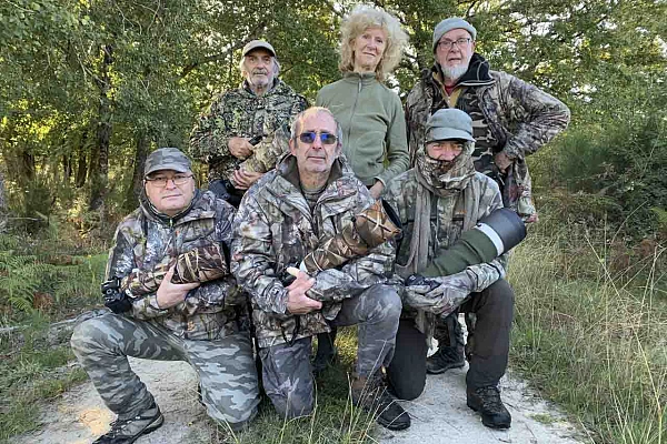 Les participants au stage de photo animalière brame du cerf du 1 octobre 2023 en Charente-Maritime.
