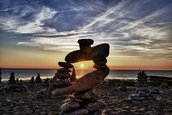 Landscape of the coast of Charente-Maritime in France. Photograph by Amar Guillen, photographer artist.