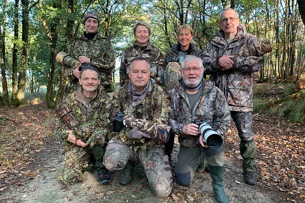 Les participants au stage de photo animalière brame du cerf du 16 octobre 2022 en Charente-Maritime.