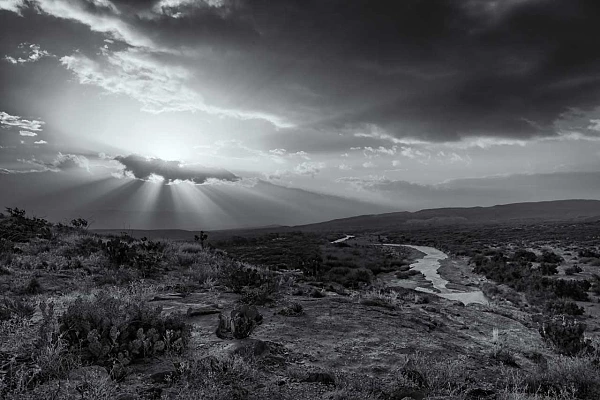 Landscape of Big Bend National Park in Texas, United States.
