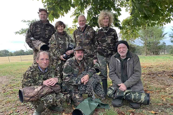 Les participants au stage de photo animalière brame du cerf du 15 octobre 2023 en Charente-Maritime.