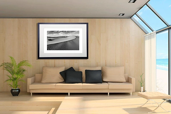 Exemple d'une photo d'art publiée en édition limitée et accrochée sur un mur.