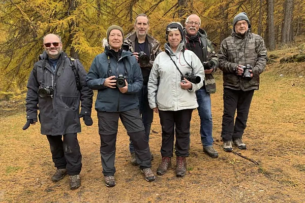 Les participants au stage de photo paysage dans la vallée de la Clarée dans les Hautes-Alpes du 20 octobre 2025 en Charente-Maritime.