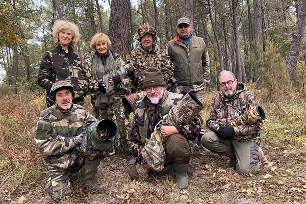 Les participants au stage de photo animalière brame du cerf du 29 septembre 2025 en Charente-Maritime.