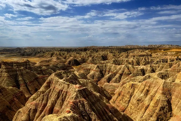 Landscape of Badlands in South Dakota. Fine art Photograph in color by Amar Guillen, photographer artist.