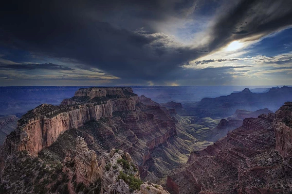 Paysage du Grand Canyon Nord en Arizona aux Etats-Unis.