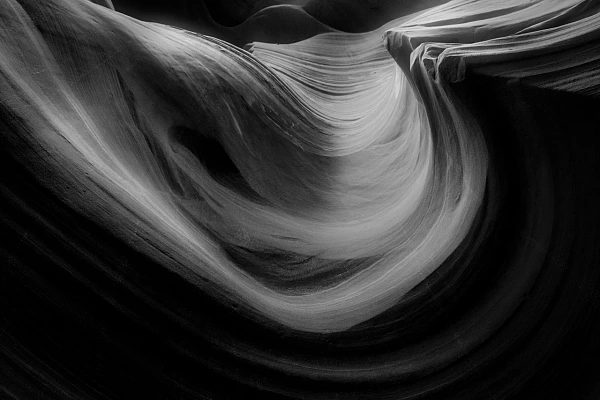 Antelope Canyon en noir et blanc